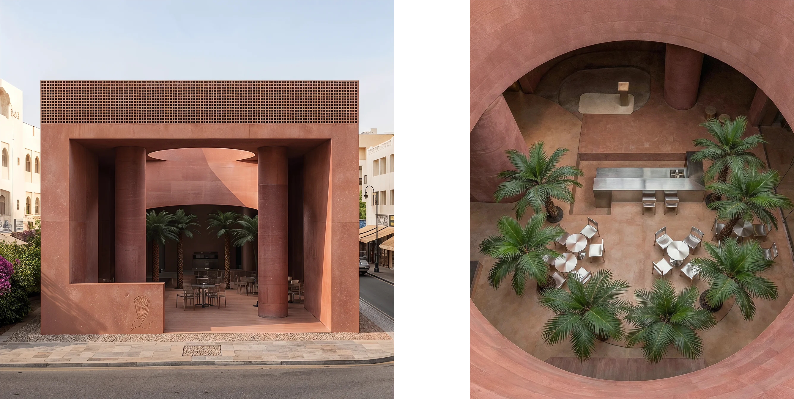 Noor Muscat — Facade interior by Studio By Three