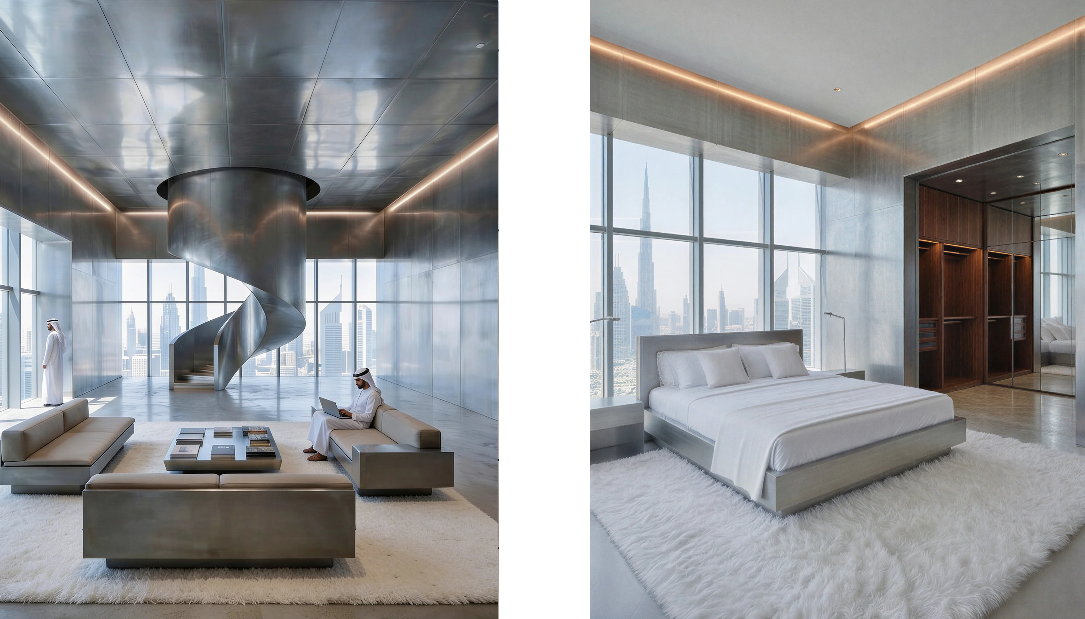 Penthouse Downtown Dubai — interior by Studio By Three